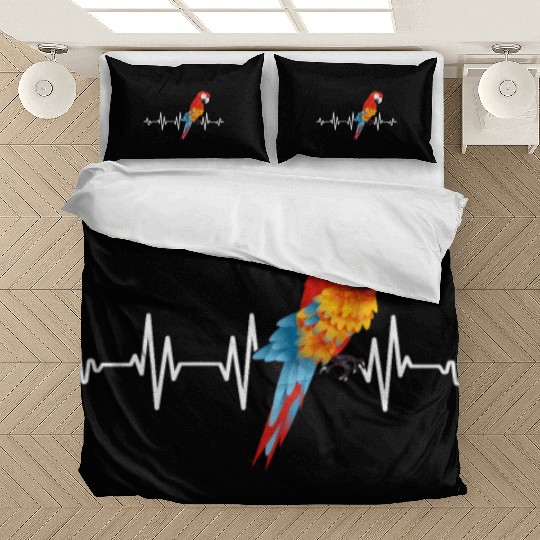 Macaw Heart Beat Parrot lover Macaws Parrots Bedding Sets