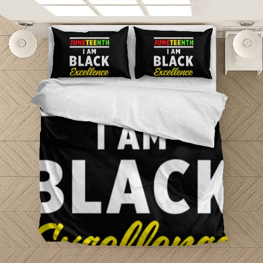 Juneteenth Excellence Black African American Flag Bedding Sets