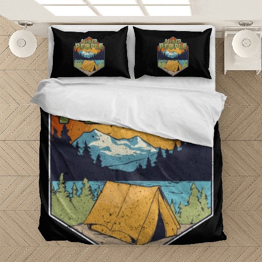 Cute Funny I Hate People Camping In Nature Pun Bedding Sets