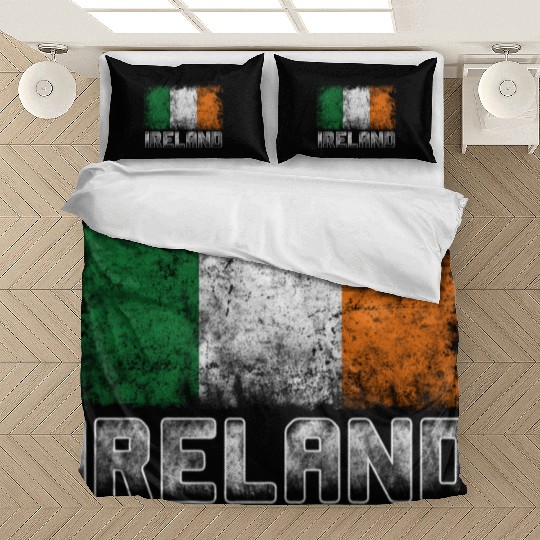 St Patrick's Day Patriotic Distressed Irish Flag Bedding Sets
