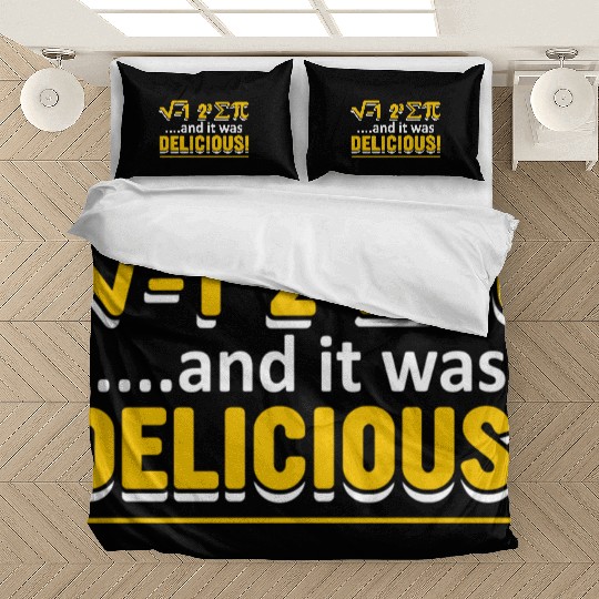 Funny Math Pi Day And It Was Delicious Bedding Sets
