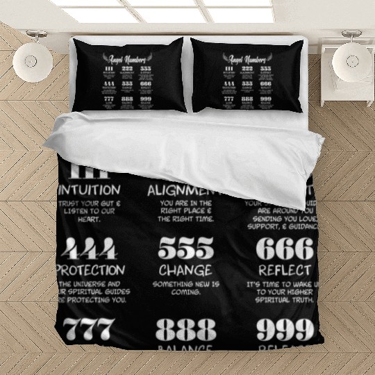 Angel Numbers Trend Quote Bedding Sets