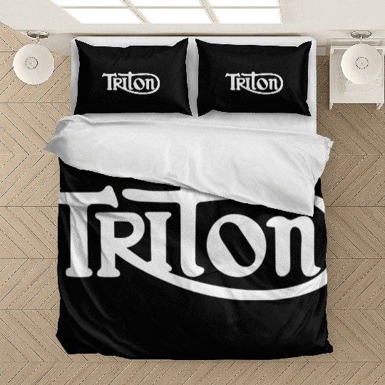 Vintage British Triton Motorcycle Lover Bedding Sets