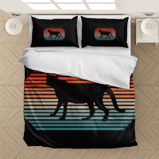 Retro Cheetah Alive Big Cat Lion Fan Bedding Sets