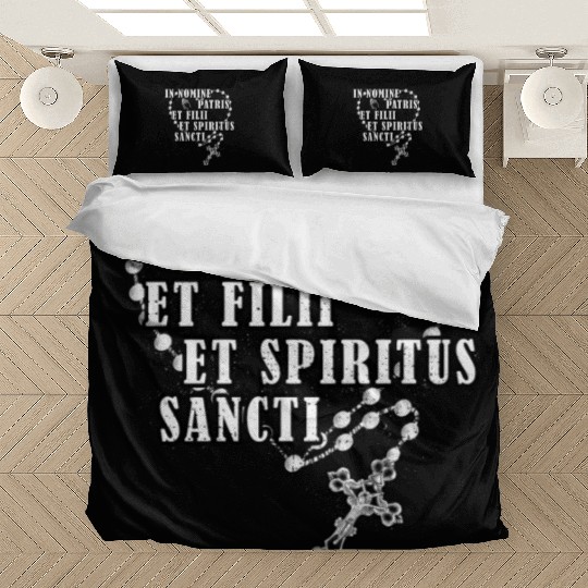Latin Roman Catholic Rosary Religious Catholic Hol Bedding Sets