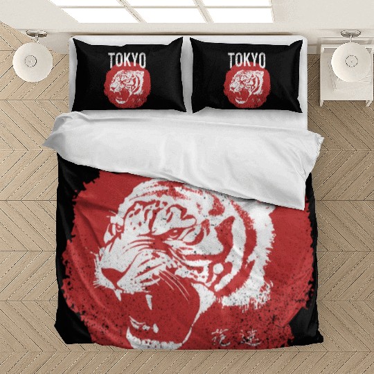 Tokyo Tiger Head Distressed Bedding Sets