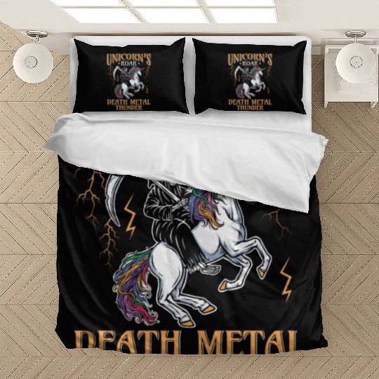 Goth Rock Satan Unicorn Festivals Death Metal Bedding Sets