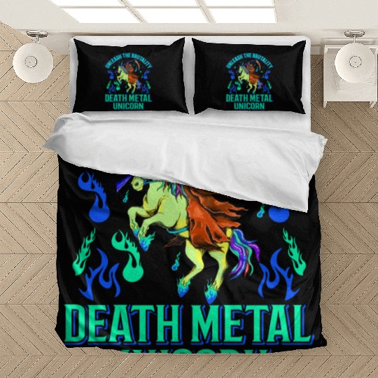 Goth Rock Satan Unicorn Festivals Death Metal Bedding Sets