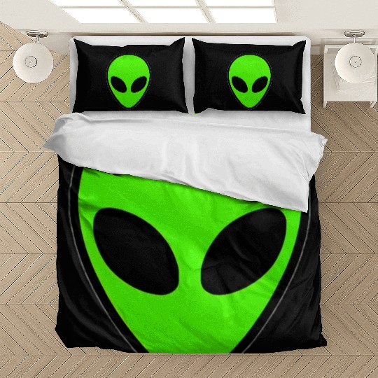 Alien Head Pocket Patch Area 51 Bedding Sets