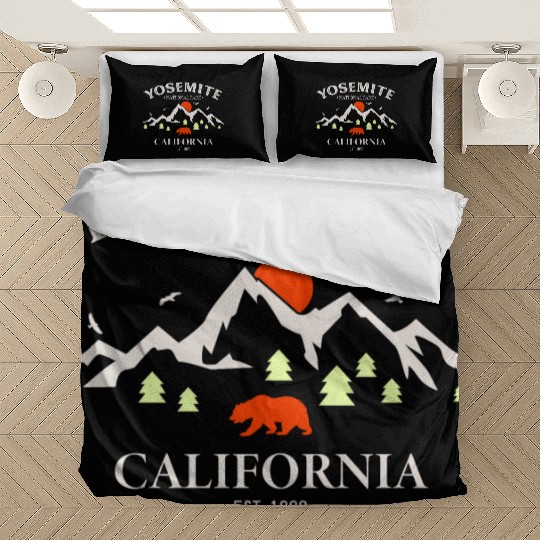 Yosemite National Park California Vintage Bedding Sets