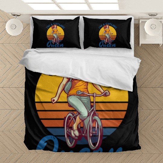 Im a cycling queen - Bicycle, Bike, Cycling, Biker Bedding Sets