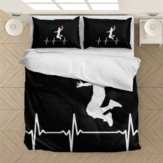 Basketball Heartbeat Basketball Lover Bedding Sets