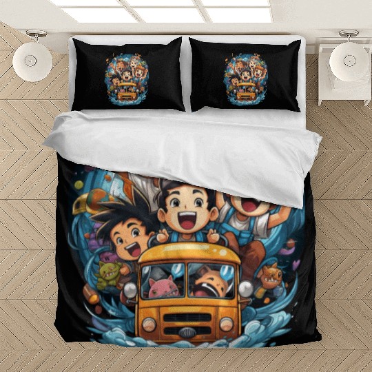 Back to School Pre-K Kindergarten School Bus Bedding Sets