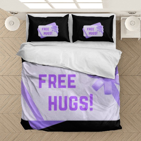Free Free Hugs Gift Card funny Bedding Sets