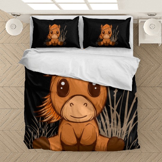 kawaii cute chibi horse Bedding Sets