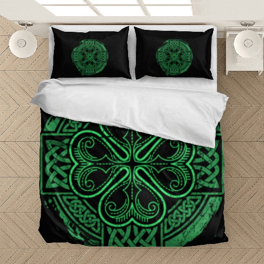 Celtic Knot Irish Shamrock Three Leaf Clover St Pa Bedding Sets
