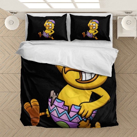 Running Little Chick In An Easter Egg Bedding Sets
