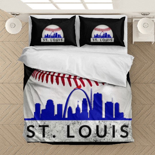 Saint Louis Red Cardinal Dress Hometown Skyline Gi Bedding Sets
