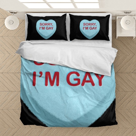 Sorry I m Gay Candy Heart Bedding Sets