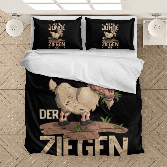 Just a boy who likes goats farm animal goat Bedding Sets