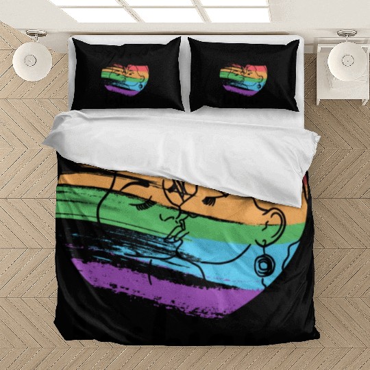 Live Love Lesbian Rainbow Lgbtq Gay Pride Queer Bedding Sets