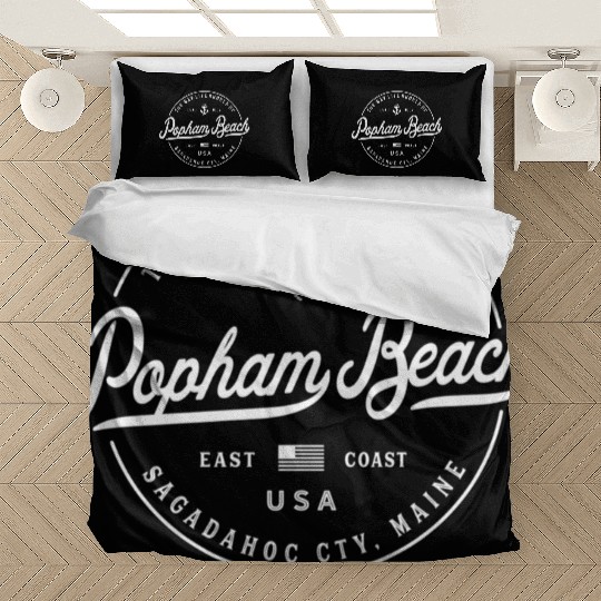 Nautical Anchor Popham Beach Maine Travel Vacation Bedding Sets