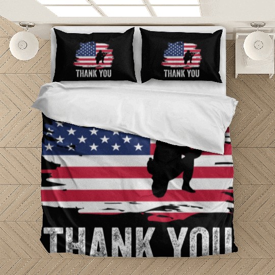 Thank You Us Flag Memorial Day Bedding Sets
