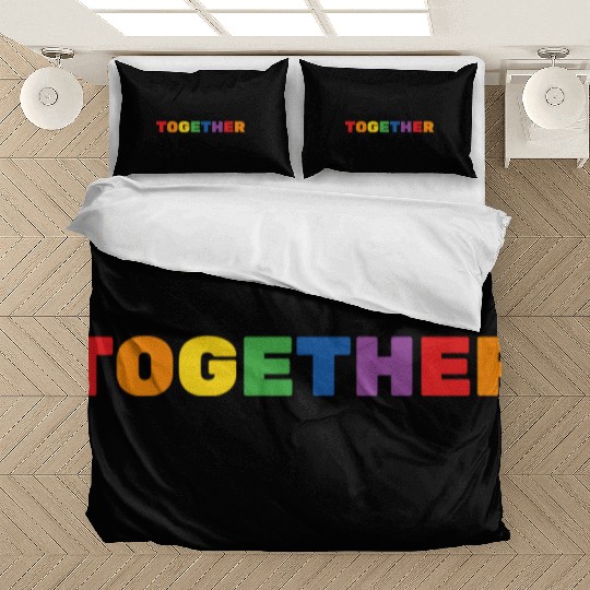 TOGETHER rainbow sign Bedding Sets