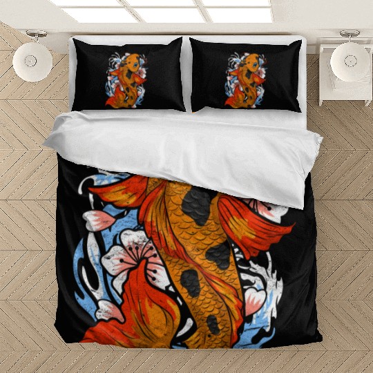 Koi fish farm gift colorful koi carp Bedding Sets