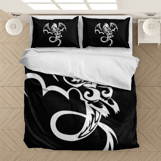 Tribal Dragon Tattoo aesthetic Bedding Sets