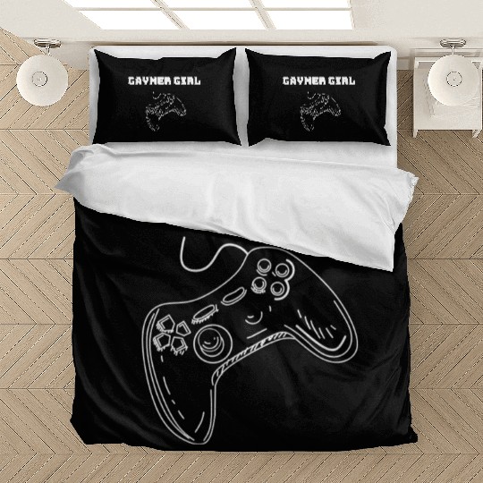 Gaymer Girl Video Gaming Gamer Design green Bedding Sets