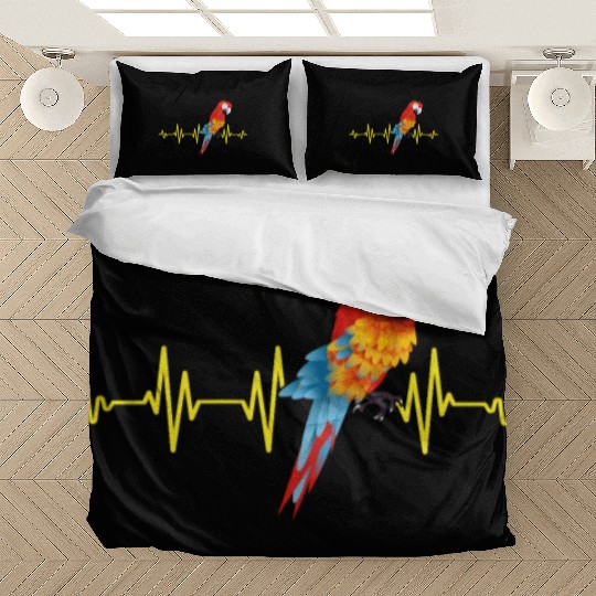 Macaw Heart Beat Parrot lover Macaws Parrots Bedding Sets