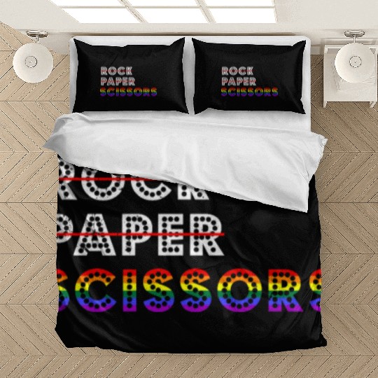 Rock Paper Scissors LGBT For Lesbians Lesbian Gay Bedding Sets