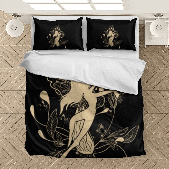 Fairy Bedding Sets, Fairycore Dancing Fairy Mushroom