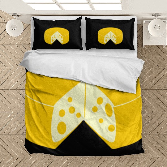 Cheese golden yellow with point cut out front view Bedding Sets