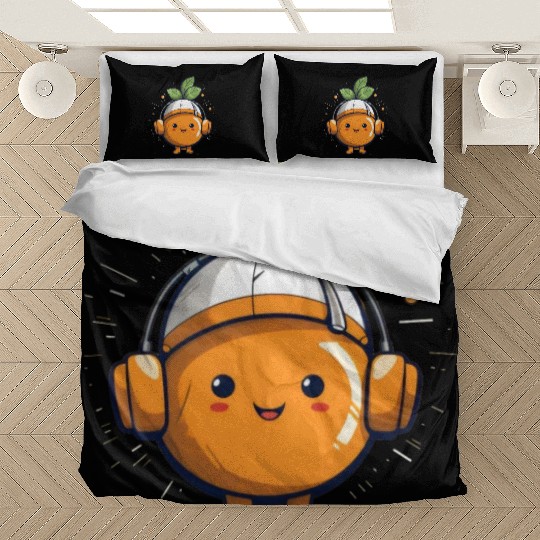 Orange Fruit Fruitarian Funny Cute Party Music Bedding Sets