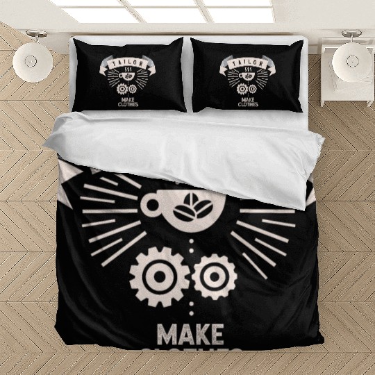 Tailor Coffee Make Clothes Bedding Sets