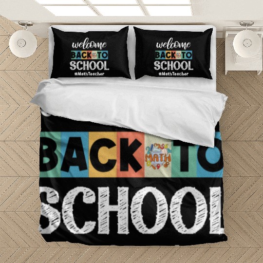 Welcome Back to School Math Teacher Student Cooler Bedding Sets