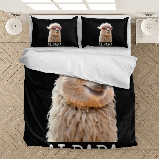 Alpaca Papa Alpapa Lama Dad Alpaca Fathers Day Bedding Sets