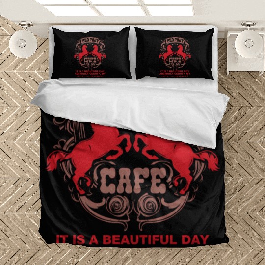 Red Pony It Is A Beautiful Day Bedding Sets