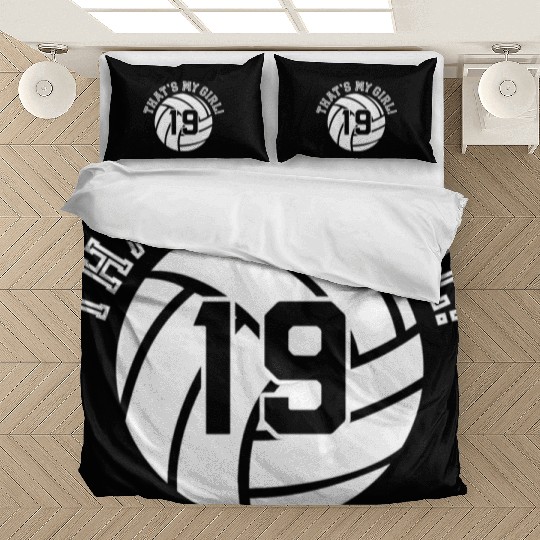 19 Volleyball Player That'S My Cheer Mom Dad Team Bedding Sets