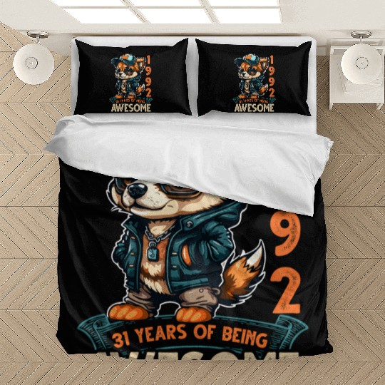 31St Vintage 1992 Puppy 31 Years Bedding Sets