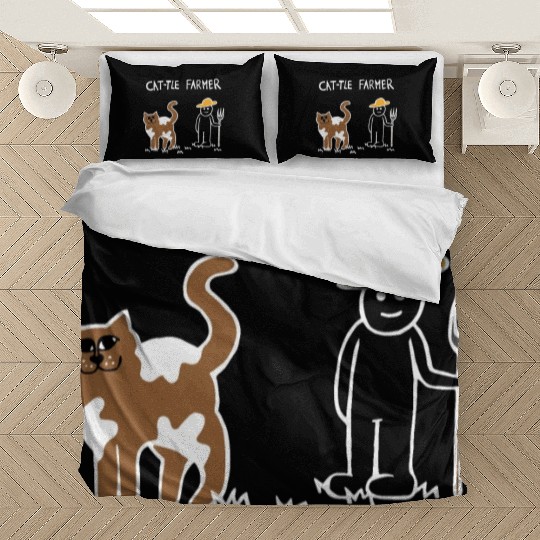 Cattle Cat Farmer (White) Bedding Sets