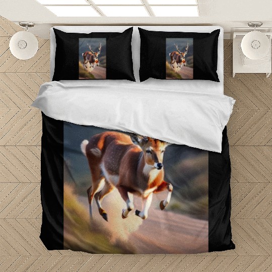 The reindeer running logo Bedding Sets