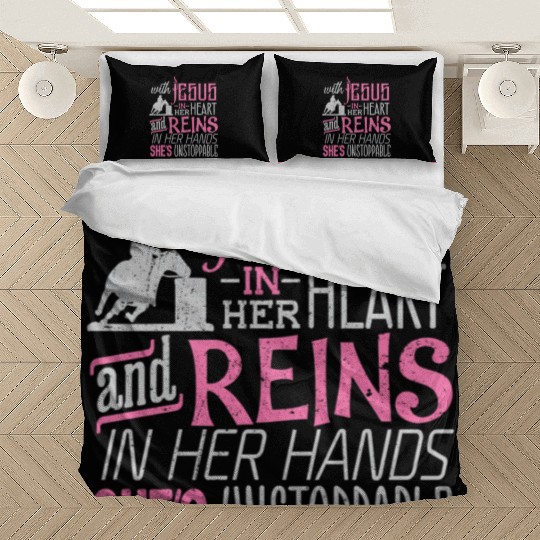 Barrel Racer Horse Rider Jesus Christ Swea Bedding Sets