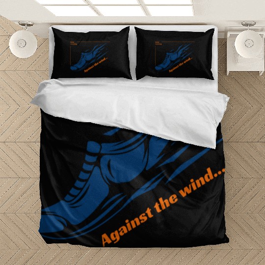 Against the wind - Keep running | Motivation Bedding Sets