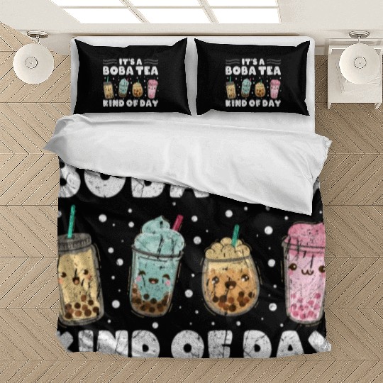 It´s A Boba Tea Kind Of Day Kawaii Bubble Tea Bedding Sets