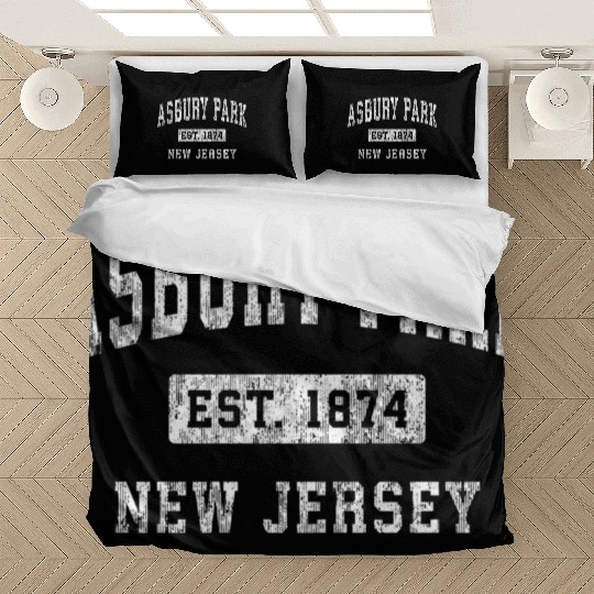 Asbury Park New Jersey Nj Established Sports Bedding Sets
