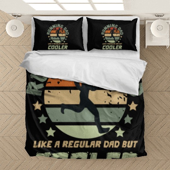 Funny Running Dad Like A Regular Dad Bedding Sets