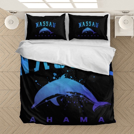 sau Bahamas Beach Snorkel Scuba Diving Dolphin Bedding Sets